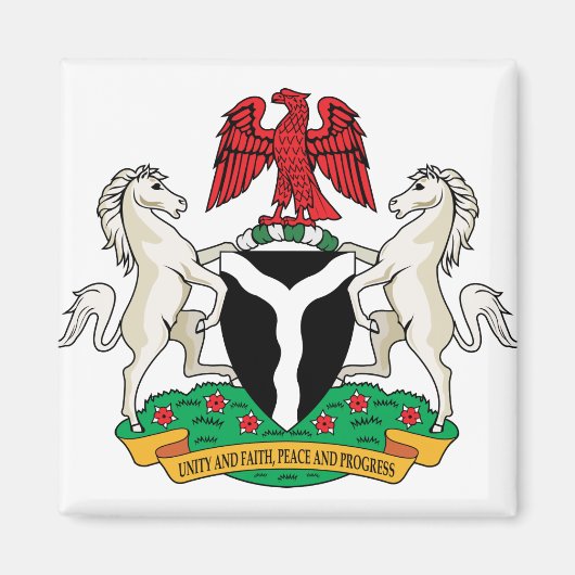 Einzelheiten zum Nigerianischen Wappen Magnet (Vorne)