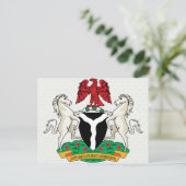 Einzelheiten zum Nigerianischen Wappen Postkarte (Stehend Vorderseite)