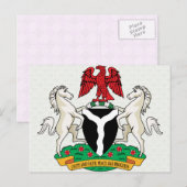 Einzelheiten zum Nigerianischen Wappen Postkarte (Vorne/Hinten)