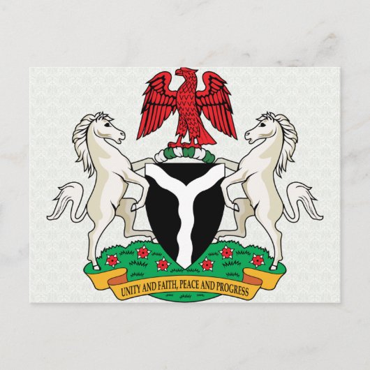 Einzelheiten zum Nigerianischen Wappen Postkarte (Vorderseite)