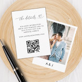 Einzelheiten zum QR-Code für Hochzeitkarten Visitenkarte