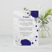 Einzelheiten zum römisch-blauen silbergrauen Blume Begleitkarte (Stehend Vorderseite)
