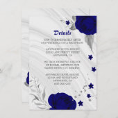 Einzelheiten zum römisch-blauen silbergrauen Blume Begleitkarte (Vorne/Hinten)