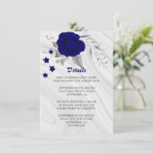 Einzelheiten zum römisch-blauen silbergrauen Blume Begleitkarte (Stehend Vorderseite)