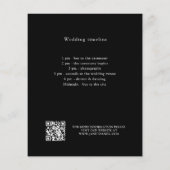 Einzelheiten zum Schwarz-weißen Hochzeitsprogramm  (Rückseite)