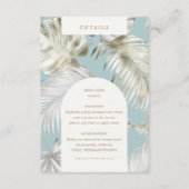 Einzelheiten zum TropenblätterEmpfang Begleitkarte (Vorderseite)