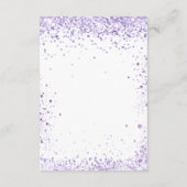 Einzelheiten zum Violetlavender Hochzeitsprogramm Begleitkarte (Rückseite)