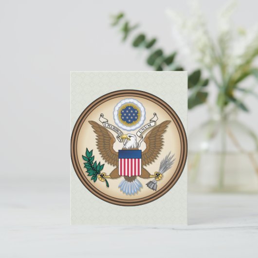 Einzelheiten zum Wappen der Staaten Postkarte (Stehend Vorderseite)