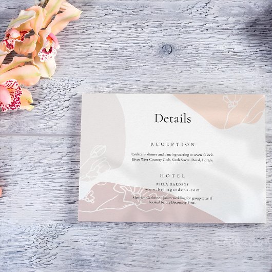 Einzelheiten zur abstrakten Blume Begleitkarte