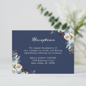 Einzelheiten zur Aufnahme von Hochzeiten in blauem Begleitkarte (Stehend Vorderseite)