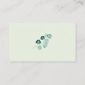 Einzelheiten zur Grüne Eukalyptus+Luxe-Kalligrafie Visitenkarte (Rückseite)