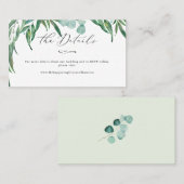 Einzelheiten zur Grüne Eukalyptus+Luxe-Kalligrafie Visitenkarte (Vorne/Hinten)