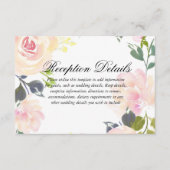 Einzelheiten zur Hochzeit im botanischen Stil Begleitkarte (Vorderseite)