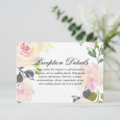 Einzelheiten zur Hochzeit im botanischen Stil Begleitkarte (Stehend Vorderseite)