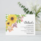 Einzelheiten zur Hochzeit im Herbst der gelben Son Begleitkarte (Stehend Vorderseite)