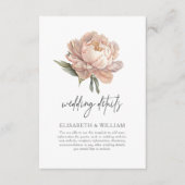 Einzelheiten zur Hochzeit im Wasserfarben-Garten Begleitkarte (Vorderseite)