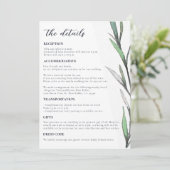 Einzelheiten zur Hochzeit in Athen | Griechenland  Einladung (Stehend Vorderseite)