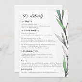 Einzelheiten zur Hochzeit in Athen | Griechenland Einladung (Vorne/Hinten)