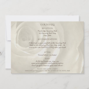 Einzelheiten zur Hochzeit in Elfenbein-Rose