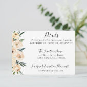 Einzelheiten zur Hochzeit mit elegantem neutralem  Einladung (Stehend Vorderseite)