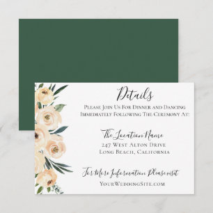 Einzelheiten zur Hochzeit mit elegantem neutralem  Einladung