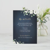 Einzelheiten zur Hochzeit mit weißem Blumen Begleitkarte (Stehend Vorderseite)