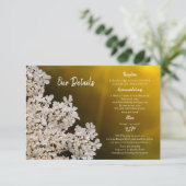 Einzelheiten zur Hochzeit von Königin Anne's Lace- Begleitkarte (Stehend Vorderseite)