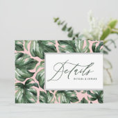 Einzelheiten zur Hochzeit von Palmenblättern Ankündigung (Stehend Vorderseite)