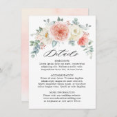 Einzelheiten zur Hochzeit von Pfirsichpfirsichpfir Begleitkarte (Vorne/Hinten)