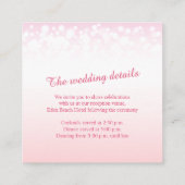 Einzelheiten zur Hochzeit von Rosa Champagner Begleitkarte (Rückseite)