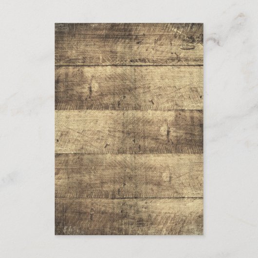 Einzelheiten zur Hochzeit von rustikalem Holz / An Begleitkarte (Rückseite)