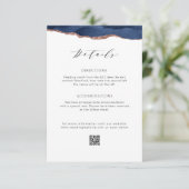 Einzelheiten zur Hochzeit von Schiffen und Rose Begleitkarte (Stehend Vorderseite)