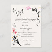 Einzelheiten zur Hochzeit von Whimsical Hand Drawn Begleitkarte (Vorderseite)