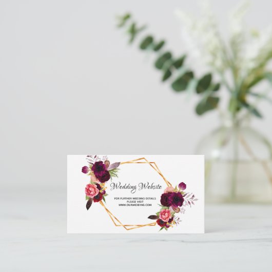 Einzelheiten zur Hochzeitsseite Begleitkarte (Stehend Vorderseite)