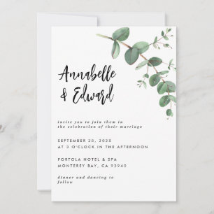 Einzelheiten zur Hochzeitsskalyptus und Einladung