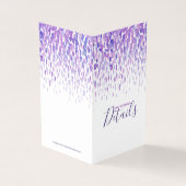 Einzelheiten zur Hochzeitsszenario lila Zeitplan (Vorderseite)