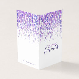 Einzelheiten zur Hochzeitsszenario lila Zeitplan