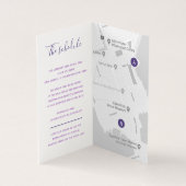 Einzelheiten zur Hochzeitsszenario lila Zeitplan (Innenseite)