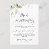 Einzelheiten zur Hochzeitsszenierung in Gold Eukal Begleitkarte (Vorderseite)