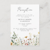 Einzelheiten zur Sommerhochzeit in der Wildblume Begleitkarte (Vorderseite)