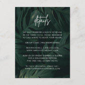 Einzelheiten zur tropischen Hochzeit in Urlaubsort Begleitkarte (Vorderseite)