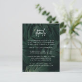 Einzelheiten zur tropischen Hochzeit in Urlaubsort Begleitkarte (Stehend Vorderseite)