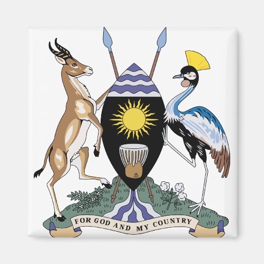 Einzelheiten zur Uganda-Wappen Magnet (Vorne)