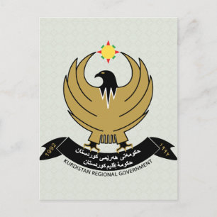 Einzelheiten zur Wappen-Coat in Kurdistan Postkarte