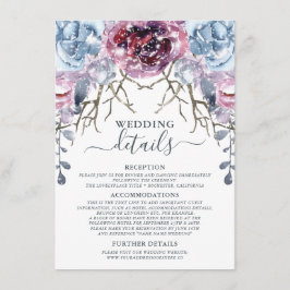 Einzelheiten zur Winterhochzeit Begleitkarte