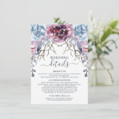 Einzelheiten zur Winterhochzeit Begleitkarte (Stehend Vorderseite)