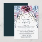 Einzelheiten zur Winterhochzeit Begleitkarte (Vorne/Hinten)