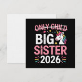 Einzelkind durchgestrichen große Schwester 2026 Sc Einladung (Vorne/Hinten)