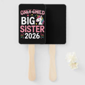Einzelkind durchgestrichen große Schwester 2026 Sc Fächer (Vorne und Hinten)