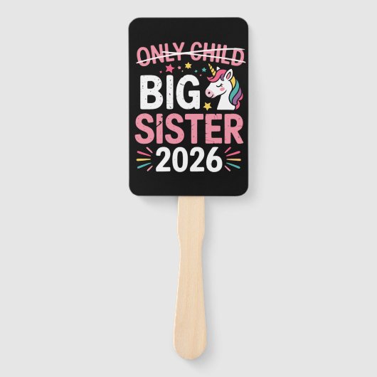 Einzelkind durchgestrichen große Schwester 2026 Sc Fächer (Vorderseite)